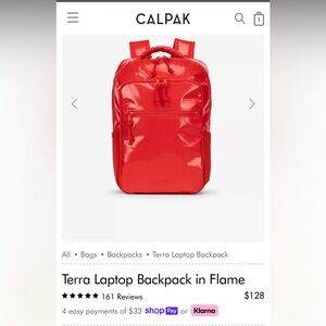 Calpak Terra Laptop Backpack in Flame